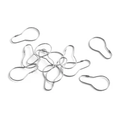 12 Anillas para cortinas de baño, Chrome
