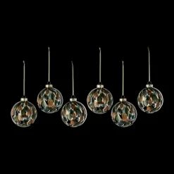 6 Bolas de Navidad Clarity Ø8 cm, Verde