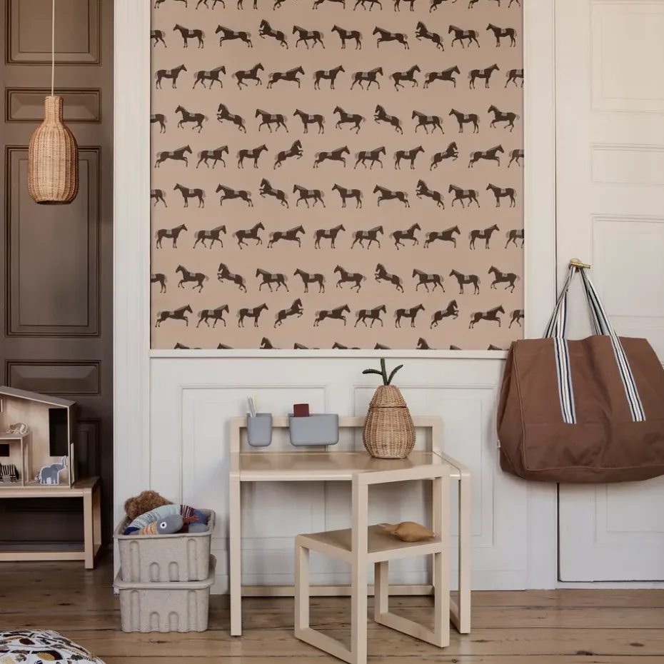 2 Cajas de almacenaje de cartón con tapa Ferm, marrón