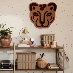 2 Cajas de almacenaje de cartón con tapa Ferm, marrón