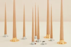 2 Candelabros ester & erik brillante, acero inoxidable