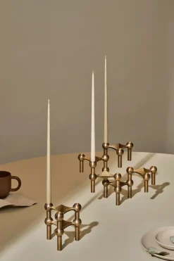 3 Candelabros STOFF Nagel, Bronzed brass