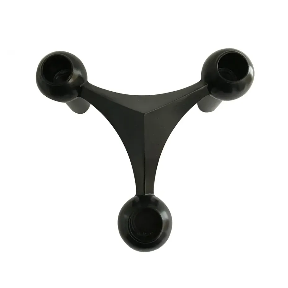 3 Candelabros STOFF Nagel, negro