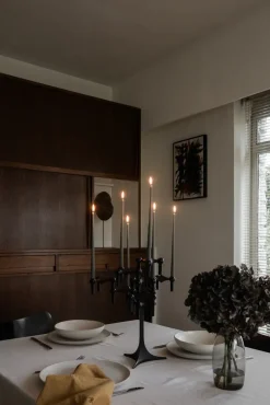 3 Candelabros STOFF Nagel, negro