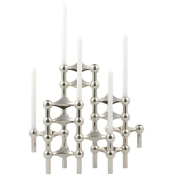 3 Candelabros STOFF Nagel, cromo