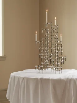 3 Candelabros STOFF Nagel, cromo