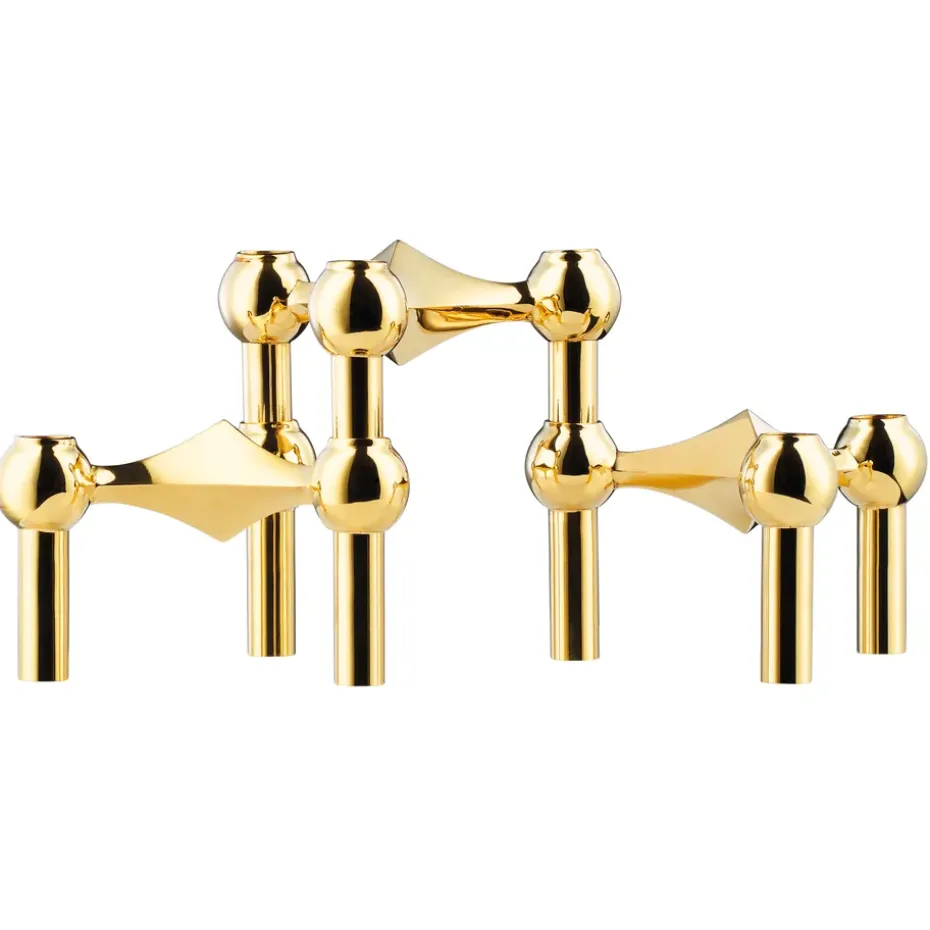 3 Candelabros STOFF Nagel, latón