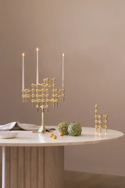 3 Candelabros STOFF Nagel, latón