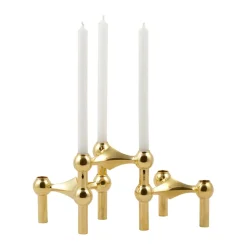 3 Candelabros STOFF Nagel, latón
