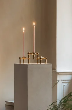 3 Candelabros STOFF Nagel, latón