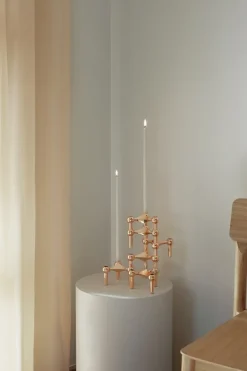 3 Candelabros STOFF Nagel, oro rosa