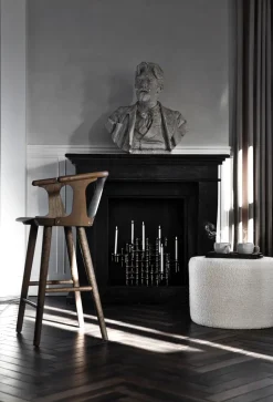 3 Candelabros STOFF Nagel, cromo negro