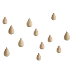 2 perchas Dropit, pequeñas, madera