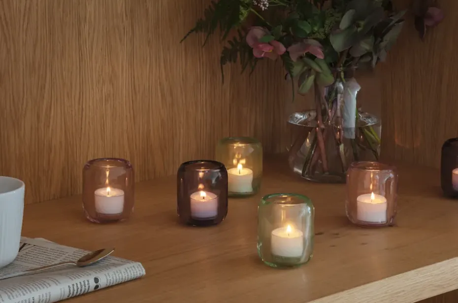 2 Portavelas Acorn, Rose