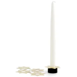 5 Portectores de vela Constella estrellas, Latón