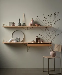 2 Soportes para balda Pythagoras, latón