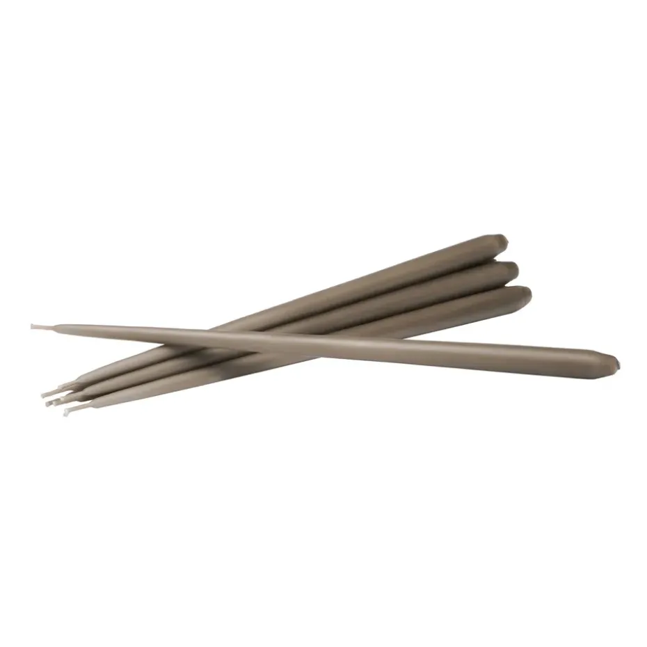 6 Velas cónicas STOFF de ester & erik, Taupe