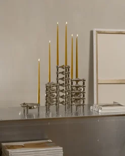 6 Velas cónicas STOFF de ester & erik, Mustard