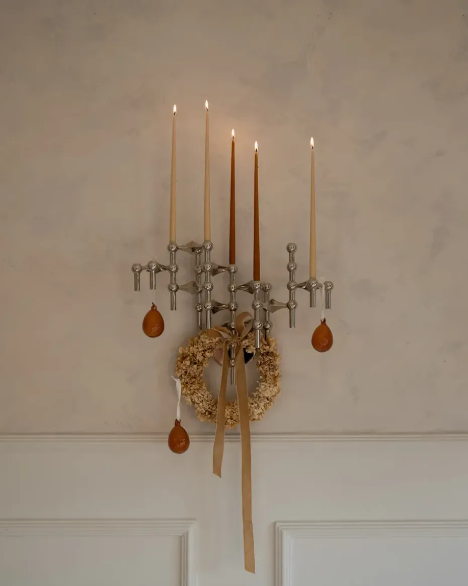 6 Velas cónicas STOFF de ester & erik, Amber