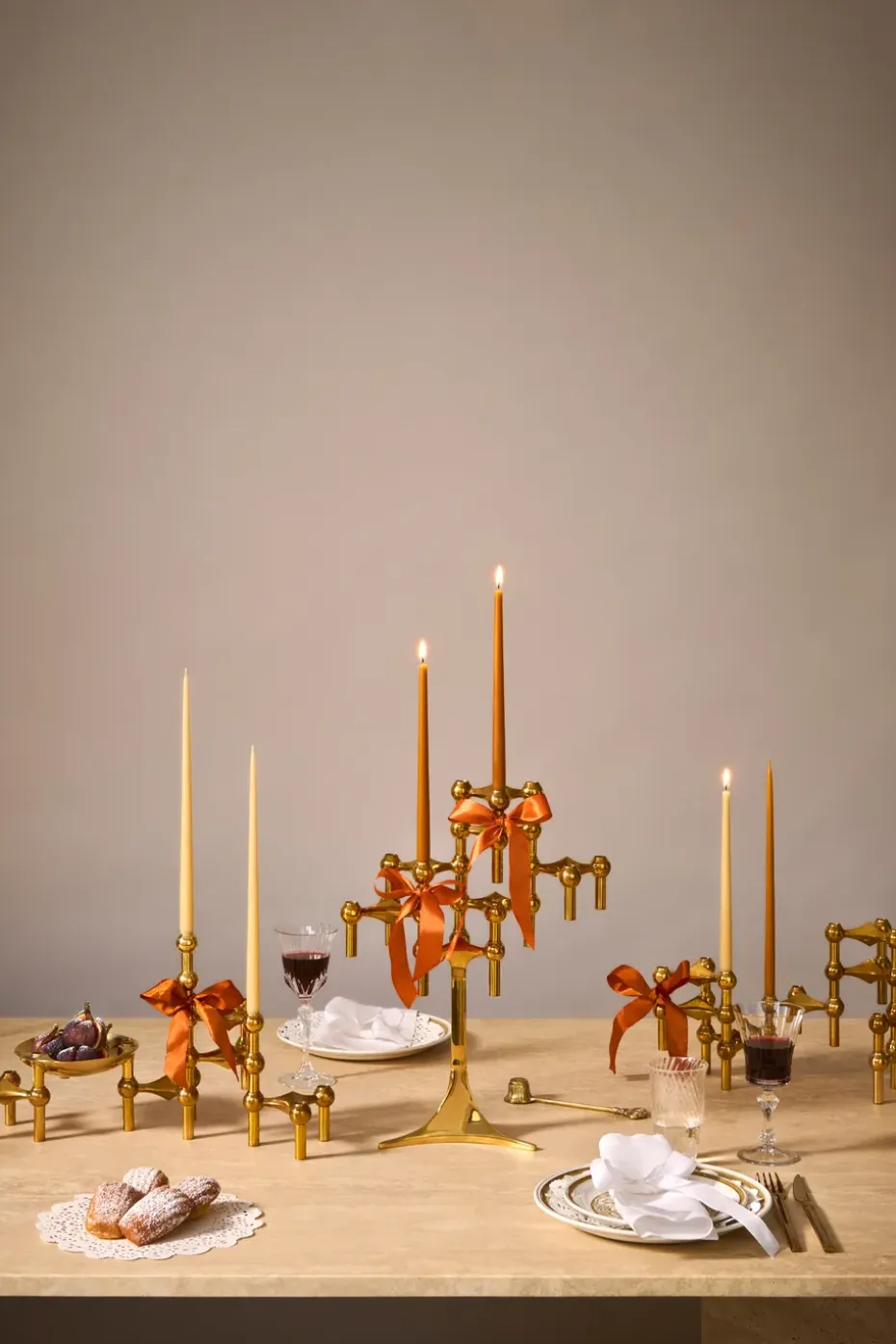 6 Velas cónicas STOFF de ester & erik, Amber