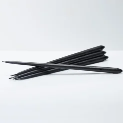 6 Velas cónicas STOFF de ester & erik, Black