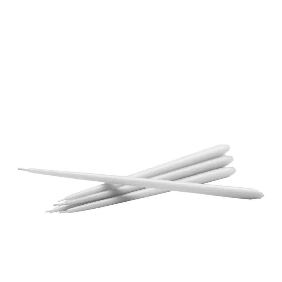 6 Velas cónicas STOFF de ester & erik, White