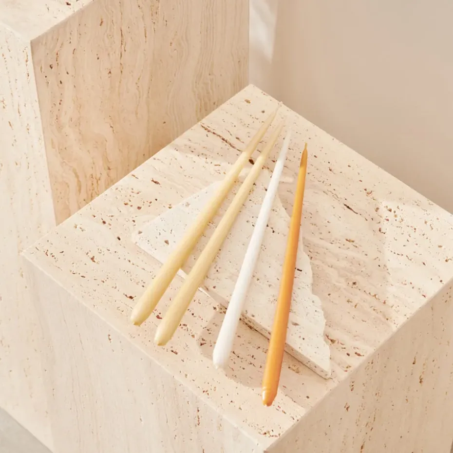 6 Velas cónicas STOFF de ester & erik, Ginger