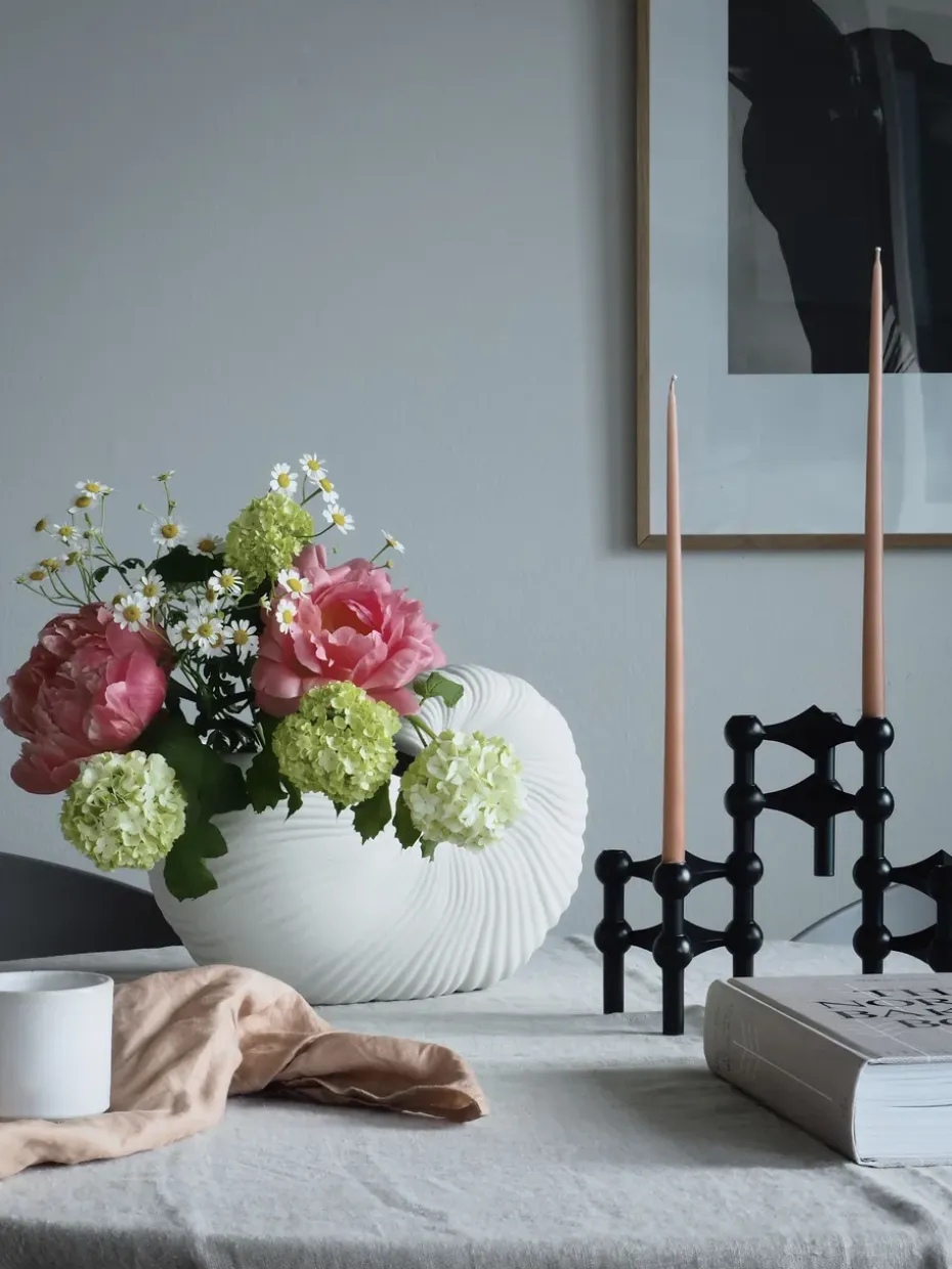 6 Velas cónicas STOFF de ester & erik, Dusty rose