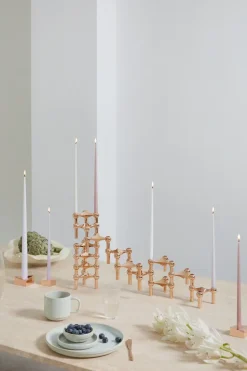 6 Velas cónicas STOFF de ester & erik, Dusty rose