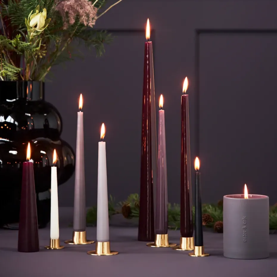 2 Velas ester & erik 37 cm lacado, Muted mauve 42