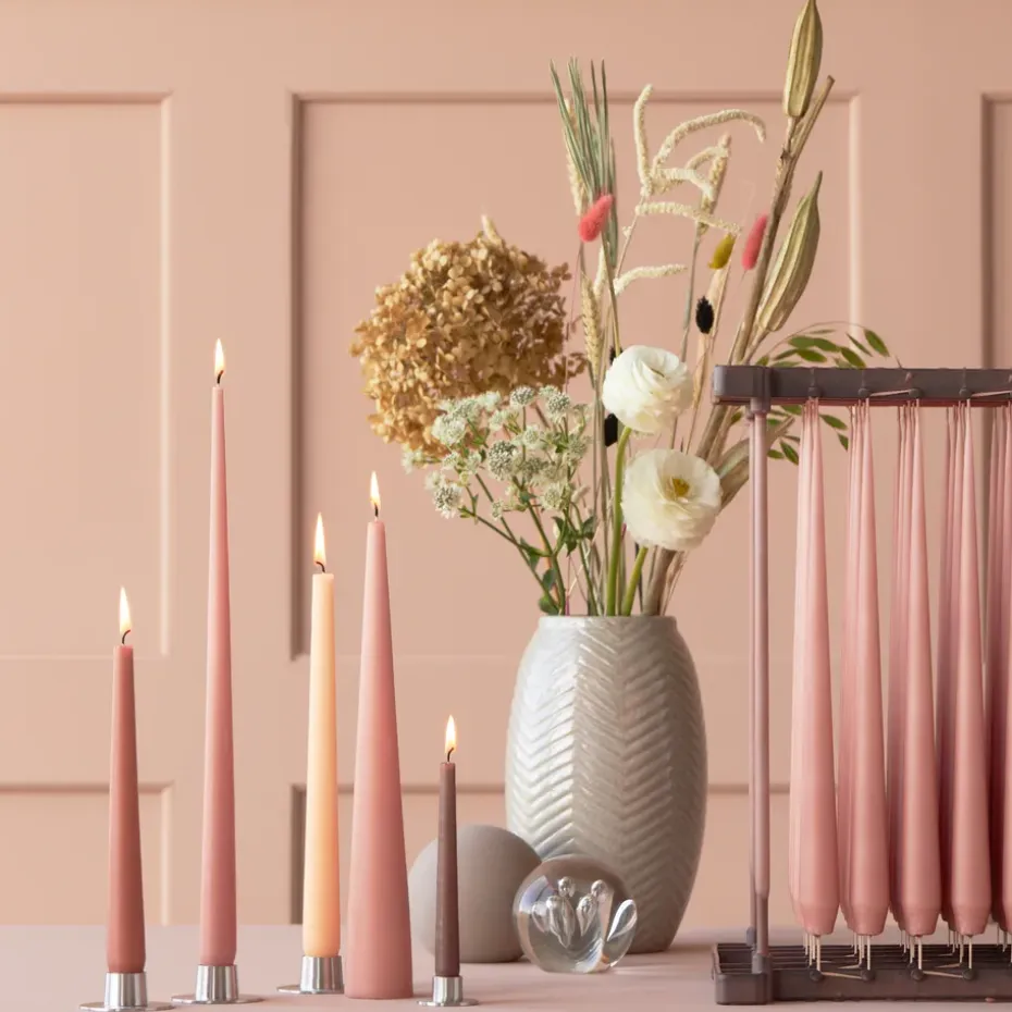 2 Velas ester & erik 37 cm mate, Rosy caramel 20