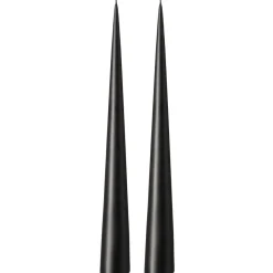 2 Velas ester & erik 37 cm mate, Raw black 75