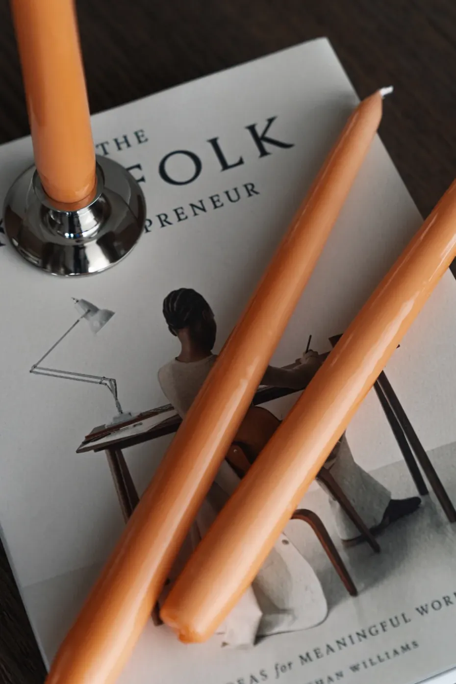 6 Velas Herrgårdsljus 30 cm, Albaricoque