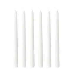 6 Velas Herrgårdsljus 30 cm, Blanco perla brillo