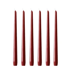 6 Velas Herrgårdsljus 30 cm, Borgoña brillo