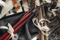 6 Velas Herrgårdsljus 30 cm, Borgoña brillo