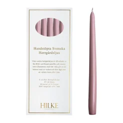 6 Velas Herrgårdsljus 30 cm, Rosa metalizado