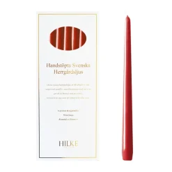 6 Velas Herrgårdsljus 30 cm, Rojo brillo