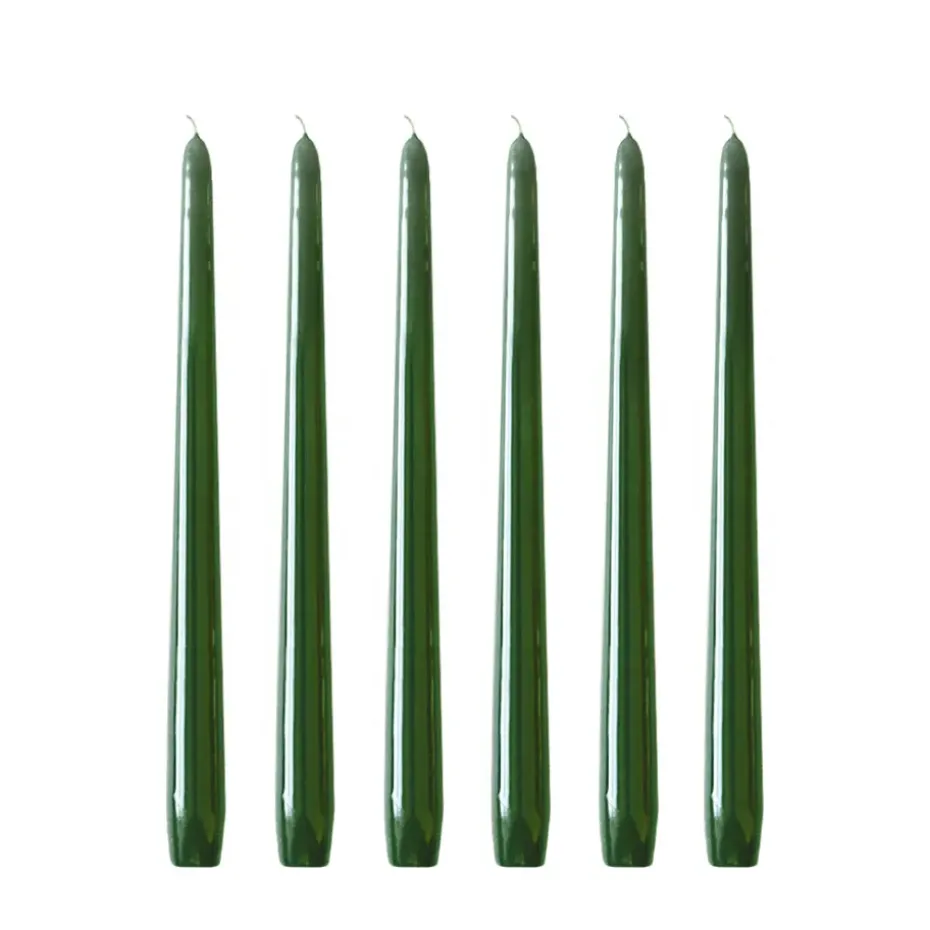 6 Velas Herrgårdsljus 30 cm, Verde oscuro