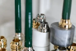 6 Velas Herrgårdsljus 30 cm, Verde oscuro