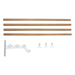 Accesorio estante perchero Nostalgi 291 100 cm, Bambú-blanco