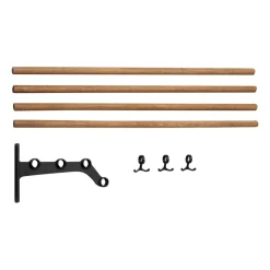 Accesorio estante perchero Nostalgi 291 100 cm, Bambú-negro