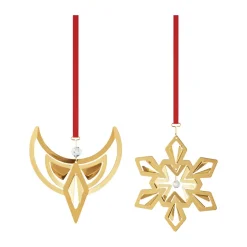 Adorno colgante de Navidad 2024, 2-pack, Chapado en paladio