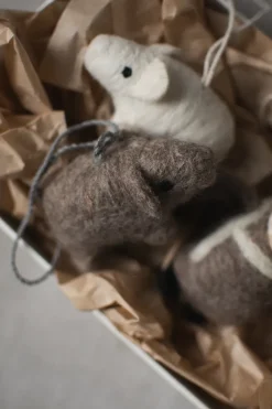 Adorno colgante Hanging pig, Beige