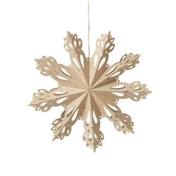 Adorno de navidad Snowflake natural, Ø30 cm