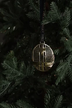 Adorno de árbol Piano, Latón niquelado