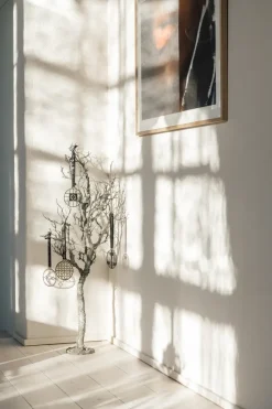 Adorno de árbol Piano, Latón niquelado