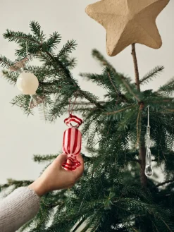 Adorno navideño Candy vidrio 2 piezas, Forest Green