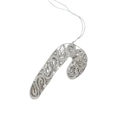 Adorno navideño Paper candy cane, White