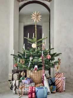 Adorno navideño Peo lana 2 piezas, Rojo